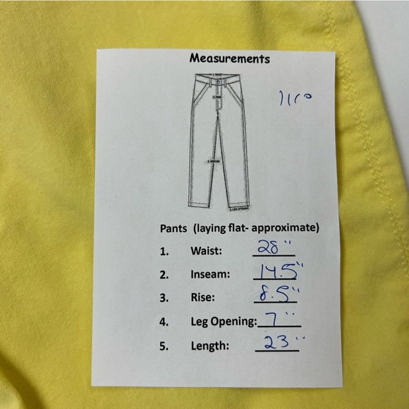 Alfred Dunner Yellow Capris Pants- Size 6P - Picture 6 of 6